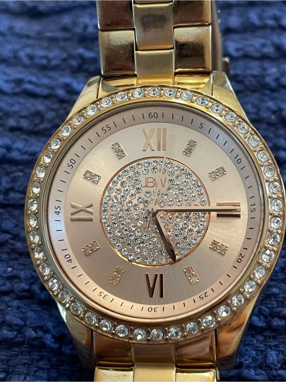 JBW Rose Gold Crystal Accent Women’s Bracelet Watch